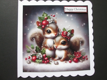 Whimsical Christmas Squirrel  by BELINDA ABRAHAM