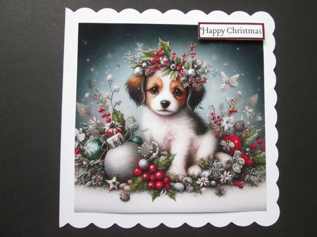 Whimsical Christmas Puppies  by BELINDA ABRAHAM