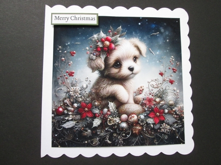 Whimsical Christmas Puppies  by BELINDA ABRAHAM