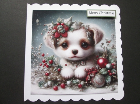 Whimsical Christmas Puppies  by BELINDA ABRAHAM