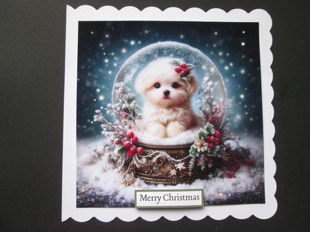 Snow Globe Puppies by BELINDA ABRAHAM