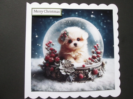 Snow Globe Puppies by BELINDA ABRAHAM