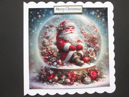 Snow Globe Santa  by BELINDA ABRAHAM