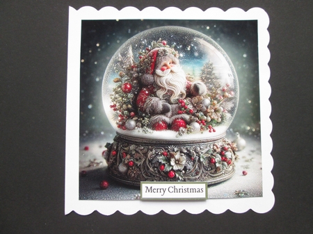 Snow Globe Santa  by BELINDA ABRAHAM