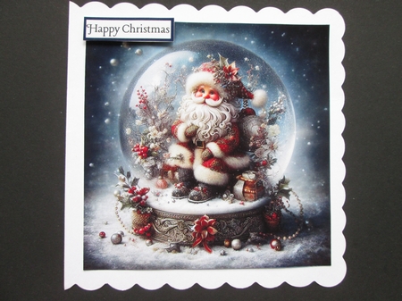 Snow Globe Santa  by BELINDA ABRAHAM