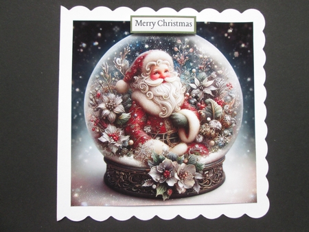 Snow Globe Santa  by BELINDA ABRAHAM