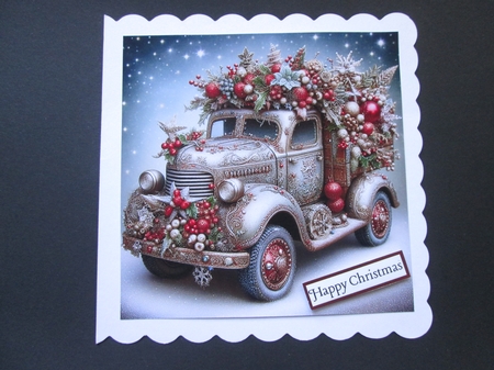 Christmas Vintage Trucks by BELINDA ABRAHAM