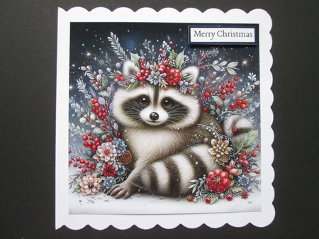 Christmas  Racoon 1 by BELINDA ABRAHAM