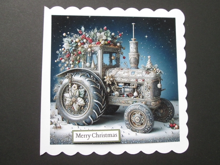 Christmas Tractor by BELINDA ABRAHAM