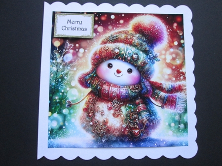 Christmas Hat & Scarf Snowman by BELINDA ABRAHAM