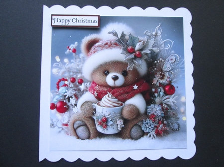 Christmas Hot Chocolate Teddy  by BELINDA ABRAHAM