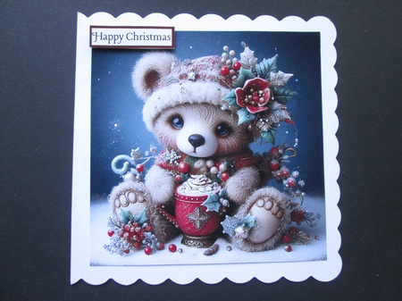 Christmas Hot Chocolate Teddy  by BELINDA ABRAHAM