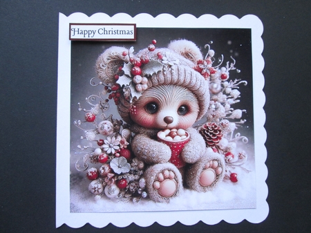 Christmas Hot Chocolate Teddy  by BELINDA ABRAHAM