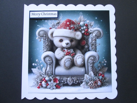 Christmas Teddy  Chair 1 by BELINDA ABRAHAM