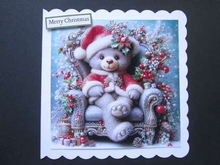  Christmas Teddy  Chair 1 by BELINDA ABRAHAM