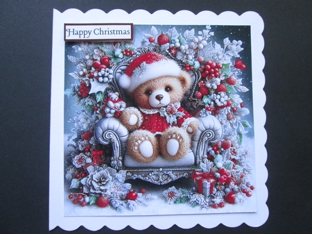  Christmas Teddy  Chair 2 by BELINDA ABRAHAM