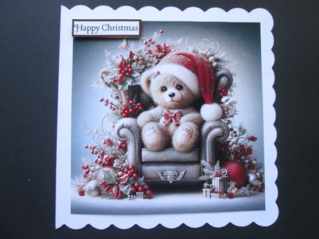  Christmas Teddy  Chair 2 by BELINDA ABRAHAM
