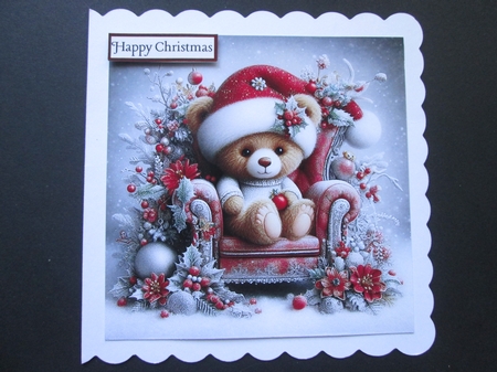  Christmas Teddy  Chair 3 by BELINDA ABRAHAM