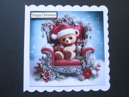  Christmas Teddy  Chair 3 by BELINDA ABRAHAM
