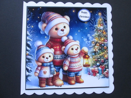 Teddy Family Christmas by BELINDA ABRAHAM