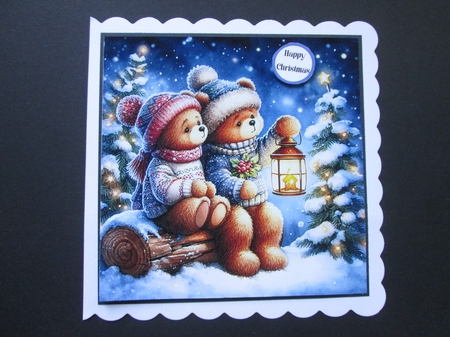 Christmas Lantern Teddies by BELINDA ABRAHAM