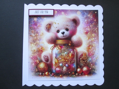 Christmas Teddy Mason Jar Wishes 2 by BELINDA ABRAHAM