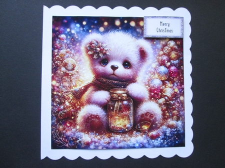Christmas Teddy Mason Jar Wishes 2 by BELINDA ABRAHAM