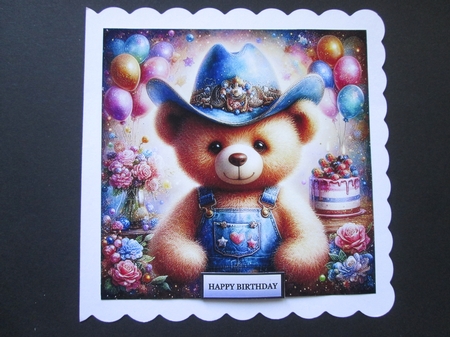 Cowboy Teddy Birthday  by BELINDA ABRAHAM