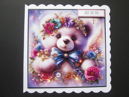 Floral Sparkle Teddybear by BELINDA ABRAHAM