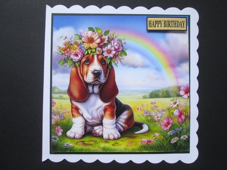 Bassett Hound Flower Crown by BELINDA ABRAHAM