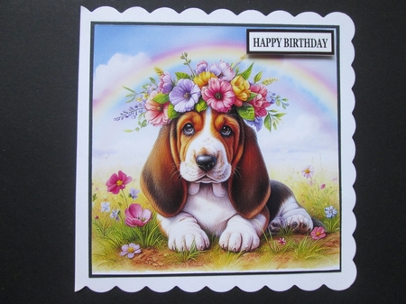 Bassett Hound Flower Crown by BELINDA ABRAHAM