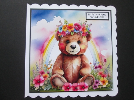 Flower Crown Bear by BELINDA ABRAHAM