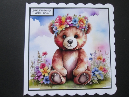 Flower Crown Bear by BELINDA ABRAHAM