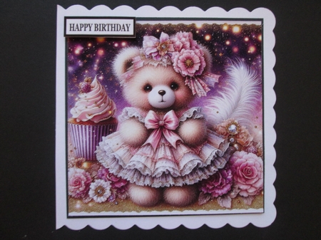 Purple Cupcake Bear by BELINDA ABRAHAM