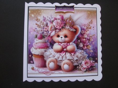 Purple Cupcake Bear by BELINDA ABRAHAM