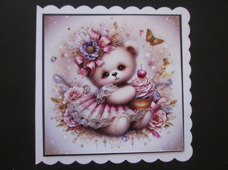 Purple Cupcake Bear by BELINDA ABRAHAM