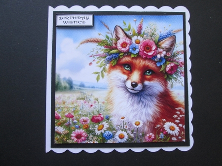 Flower Crown Fox by BELINDA ABRAHAM