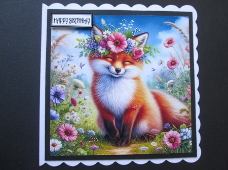 Flower Crown Fox by BELINDA ABRAHAM