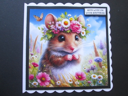 Flower Crown Mouse by BELINDA ABRAHAM