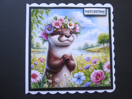 Flower Crown Otter by BELINDA ABRAHAM