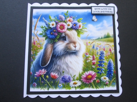 Flower Crown Rabbit by BELINDA ABRAHAM