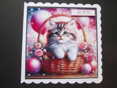 Kitten Basket 1 by BELINDA ABRAHAM