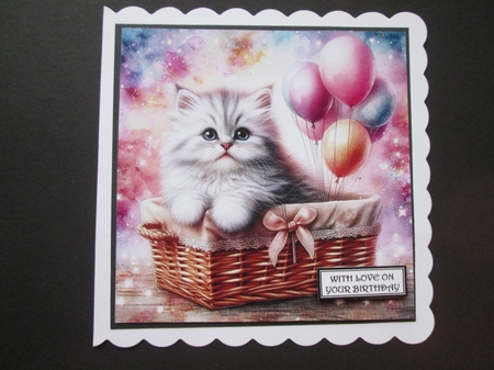 Kitten Basket 1 by BELINDA ABRAHAM