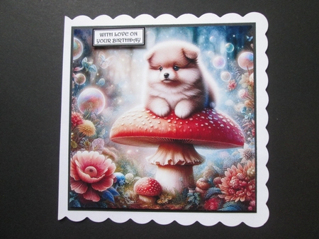 Fantasy Forest Mushroom Dog by BELINDA ABRAHAM