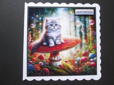 Fantasy Forest Mushroom Kitten  by BELINDA ABRAHAM