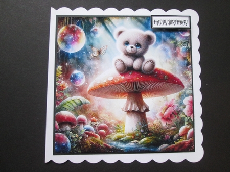 Fantasy Forest Mushroom Teddy by BELINDA ABRAHAM