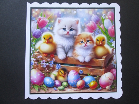 Easter Ducklings & Kittens by BELINDA ABRAHAM