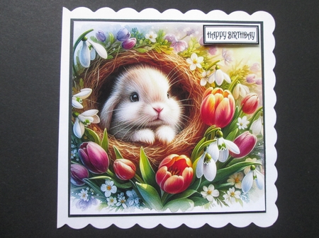 Spring Flowers Bunnie Burrow by BELINDA ABRAHAM