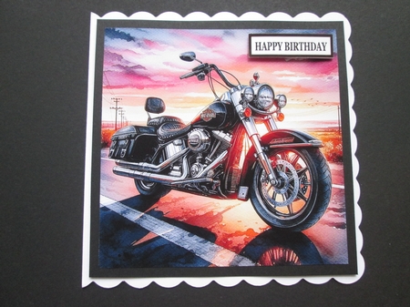 Sunset Harley by BELINDA ABRAHAM