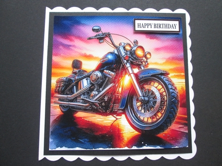 Sunset Harley by BELINDA ABRAHAM